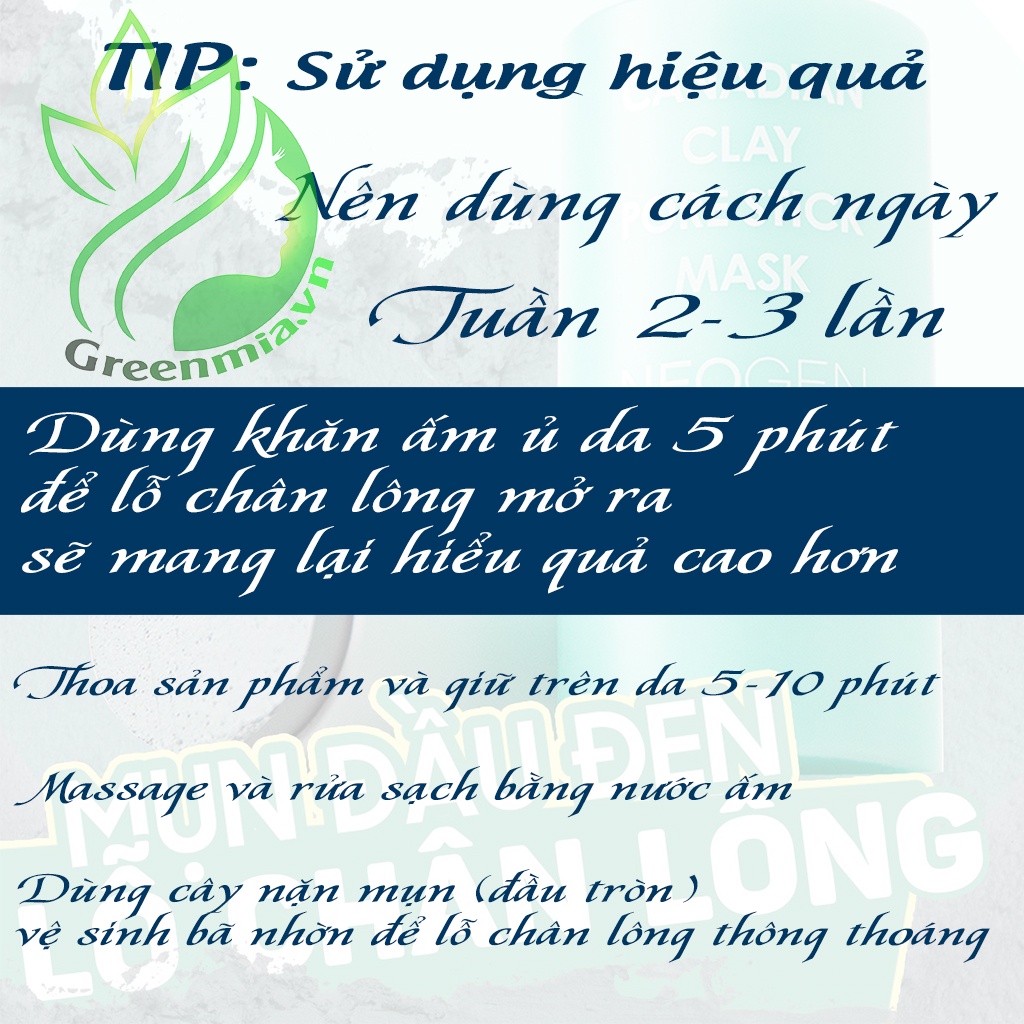 Thanh Lăn Giảm Mụn Đầu Đen Neogen Mặt Nạ Đất Sét Bùn Băng NEOGEN DERMALOGY CANADIAN CLAY PORE STICK 28G