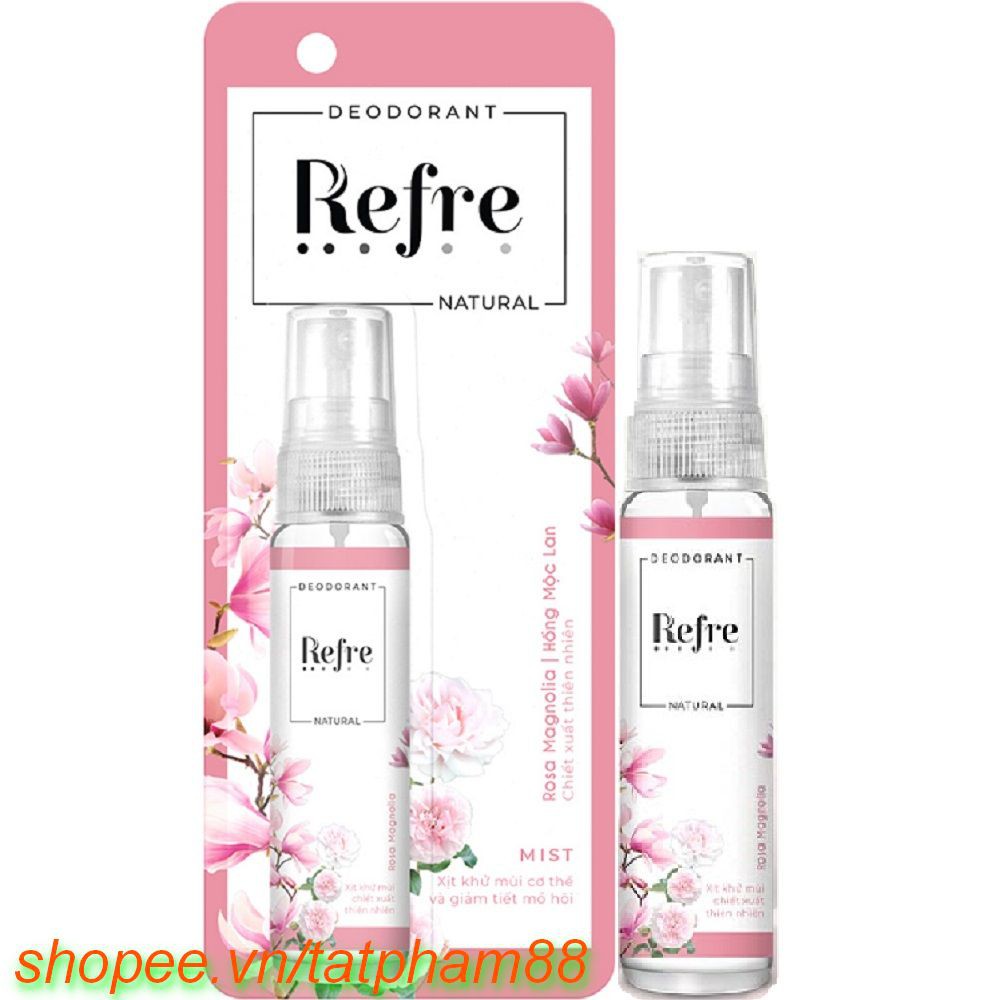 Xịt Khử Mùi Refre 30Ml Dưỡng Sáng Da Với Nhiều Hương Thơm Giúp Bạn Dễ Lựa Chọn Hơn, tatpham88 Chất Lượng Tạo Nên Niềm Ti