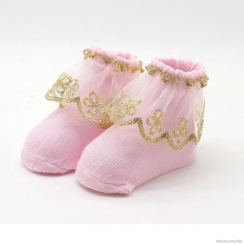 Vớ Cotton Xinh Xắn Dành Cho Bé Gái Từ 0-12 Tháng Tuổi