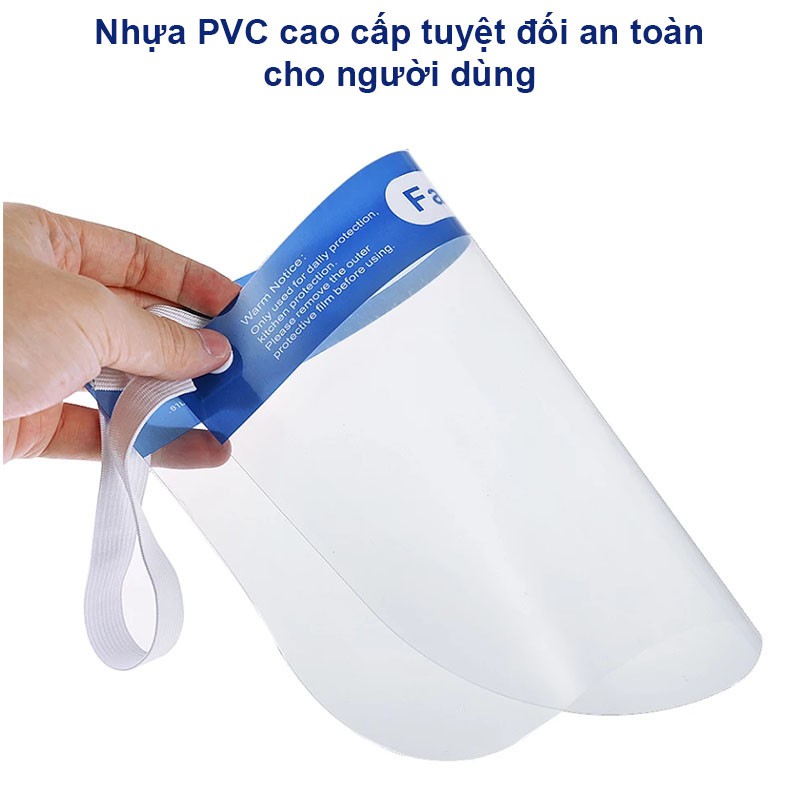 Kính chống giọt bắn, Kính chống dịch Face shield đệm mút xốp bảo vệ 3 chiều an toàn tiện lợi BBShine – K024