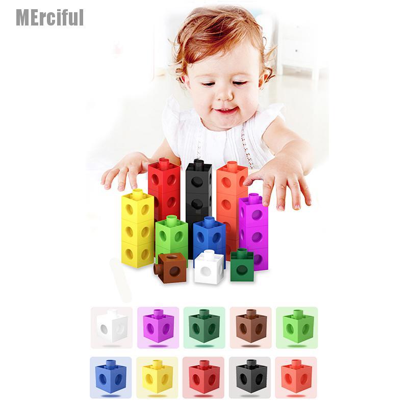100 Khối đồ chơi học toán 10 màu cho bé