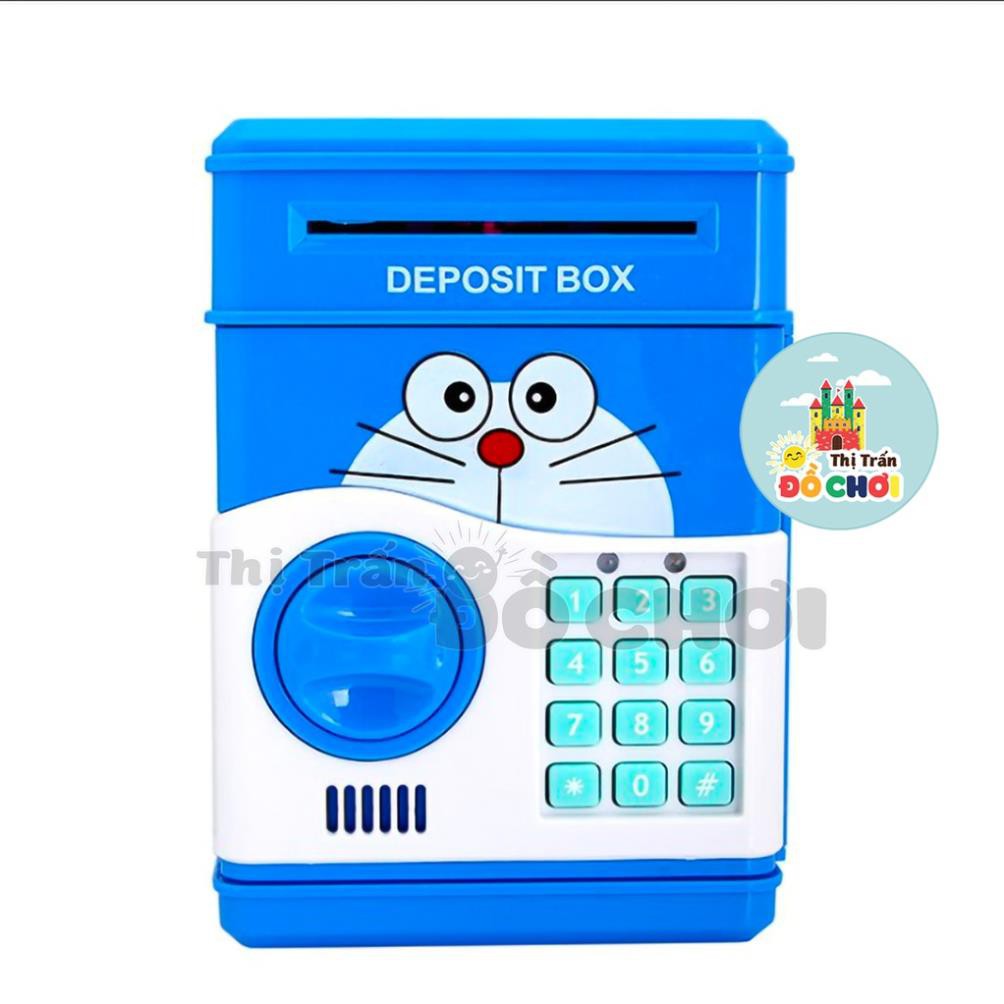 Đồ chơi két sắt mini thông minh cho bé tiết kiệm dùng pin tự động cuốn ti.ền có mật khẩu 9983 -Baby Home Store