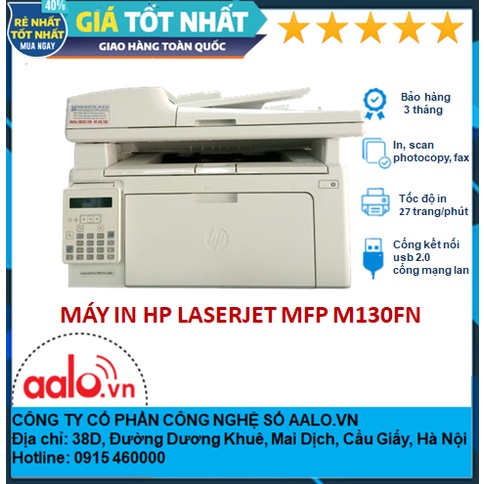 Máy in HP LASERJET MFP M130FN Đa chức năng in,scan, photocopy, fax