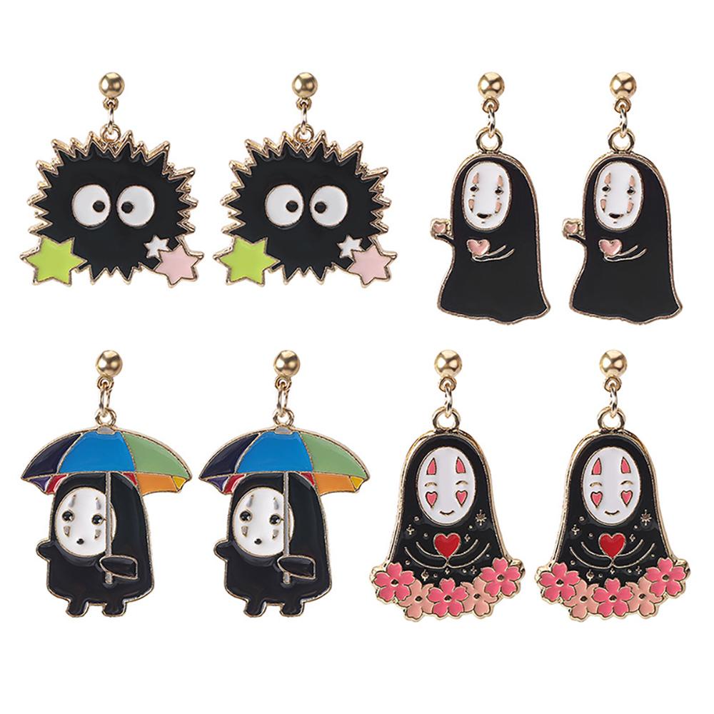 QQMALL Bông Tai Hợp Kim Hình Anime Spirited Away Thời Trang