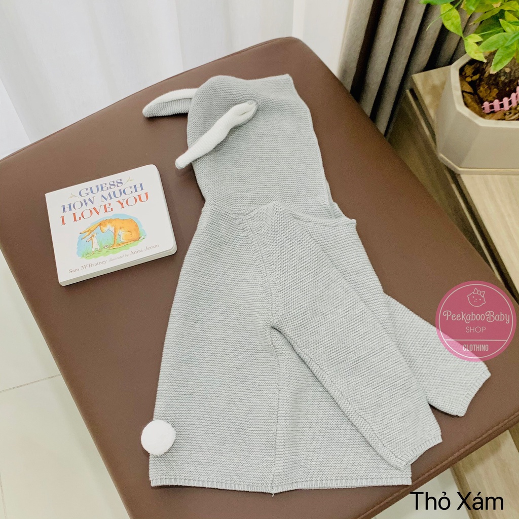 | 12M-4Y | 8-18KG ÁO GAP LEN TAI THỎ - XÁM