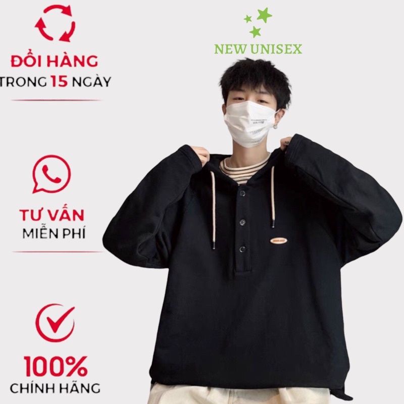 Áo hoodie nam nữ phối logo form rộng dài tay dáng unisex thời trang U58 [NewUnisex]