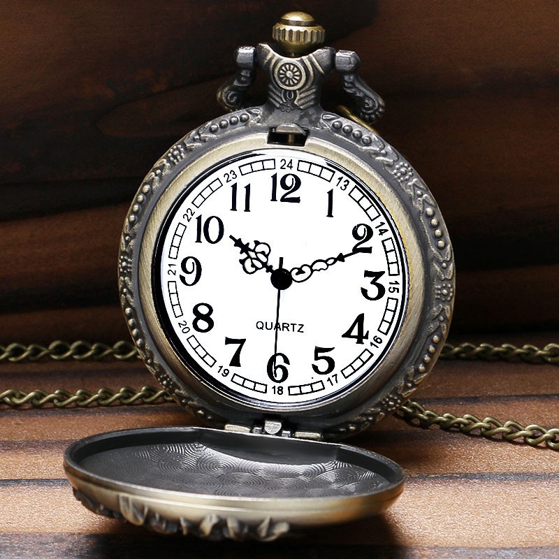 Đồng hồ quả quýt khắc họa tiết nổi phong cách vintage