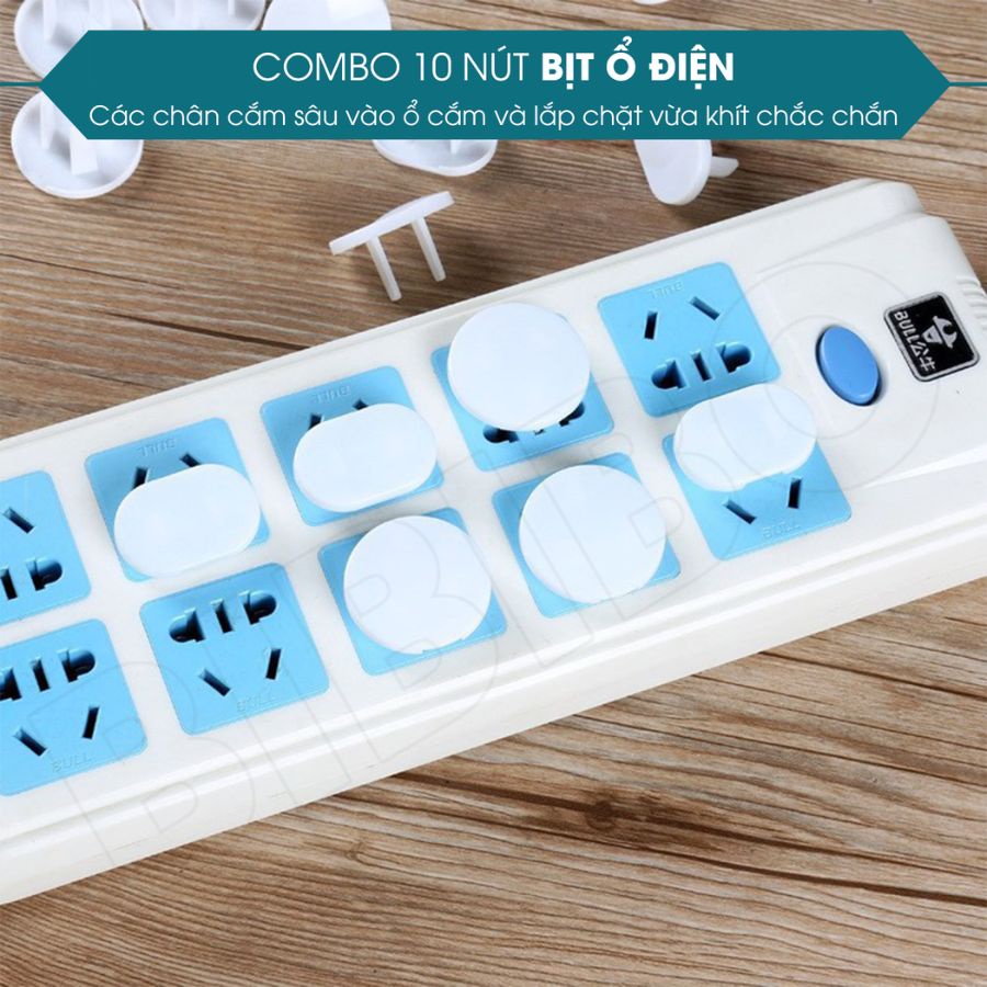 Nút bịt ổ điện bảo vệ an toàn cho bé nút bịt ổ cắm điện chống giật LR 2 chân - Shop 3B Care