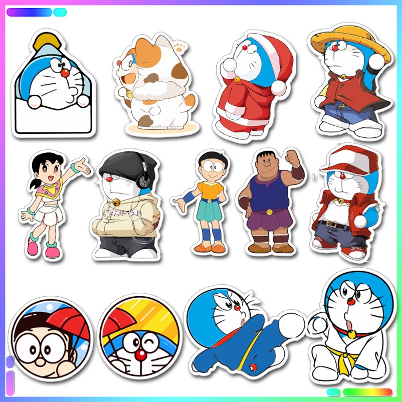 Sticker Doraemon dán ốp lưng điện thoại, dán laptop - sticker doremon dán vali dán nón bảo hiểm