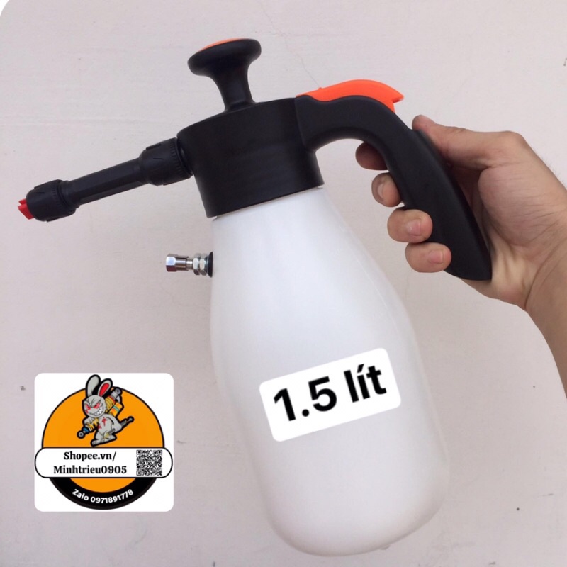Bình xịt bọt tuyết rửa xe 1.5 lít - 2.0 lít - Bình rửa xe cao cấp [ Tặng cọ rửa xe ]
