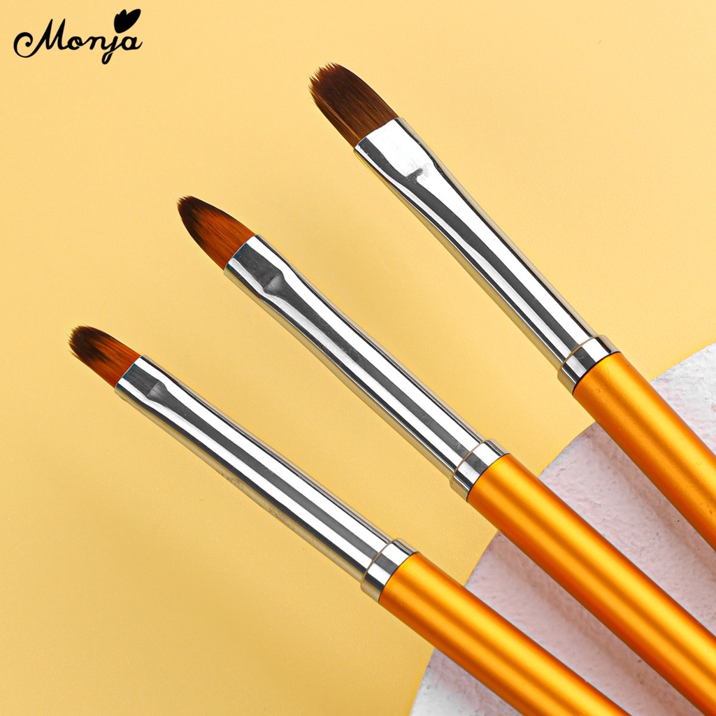 Monja Bộ 3 Cọ Vẽ Móng Tay Cao Cấp