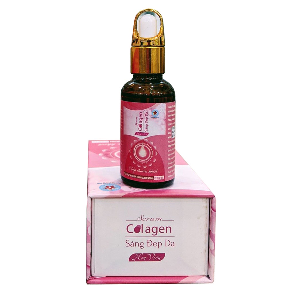 Serum Collagen Sáng Đẹp Da Hoa Viên, dưỡng ẩm da, làm mờ các vết thâm, nám (chai 30ml)