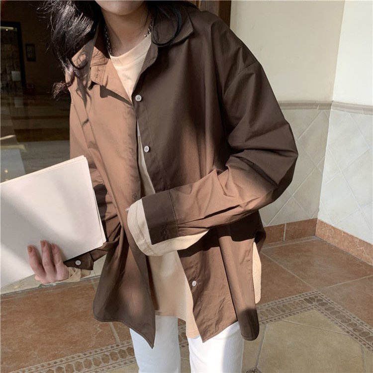 Áo sơ mi chất đũi thô hàng loại 1 phong cách Hàn Quốc có nhiều màu dành cho nữ | BigBuy360 - bigbuy360.vn