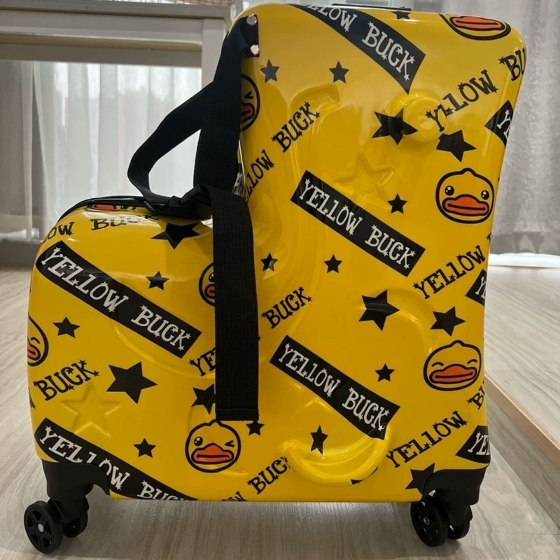Yellow B.duck Hàng Có Sẵn Vỏ Bọc Vali Kéo Hình Chú Vịt Vàng 22 Inch Có Thể Ngồi Và Ngồi Xe Đạp Cho Trẻ Em