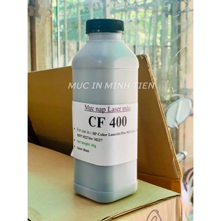 Mực nạp laser màu HP M252/277/281/202/045(CF400,401,402,403/CF500.501,502,503) giá tính trên 1 chai