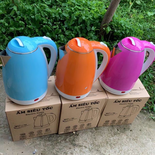 Ấm siêu tốc Electric màu 2 lớp cách điện cách nhiệt - loại 1 - BOTTLE SPORT