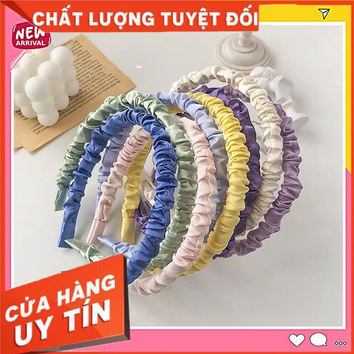 Băng Đô Cài Bờm Xược Tóc Nhún Lụa Satin Nhiều Màu Sắc Thời Trang Hàn Quốc Duyên Dáng Đẹp Dành Cho Nữ - hàng đẹp