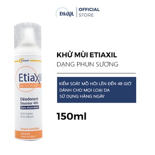 Xịt Phun Sương Khử Mùi Ngăn Mồ Hôi Chuyên Biệt Etiaxil Deodorant Douceur 48h Aérosol 150ML