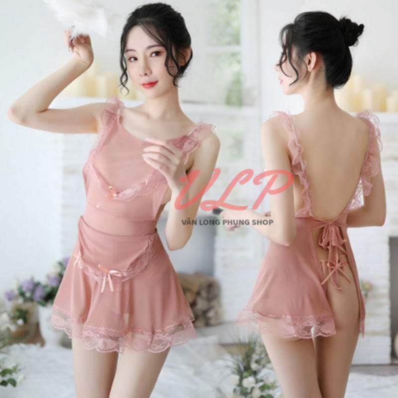 [BIGSIZE_100KG]_DN50_Váy ngủ ren sexy - Đồ ngủ cosplay hầu gái | BigBuy360 - bigbuy360.vn