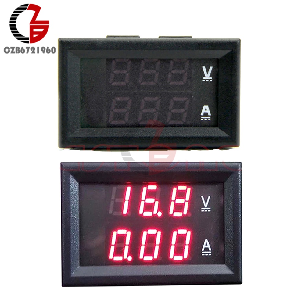 Đồng Hồ Đo Điện Áp Và Dòng Điện DC 0-100V 10A 12V 24V