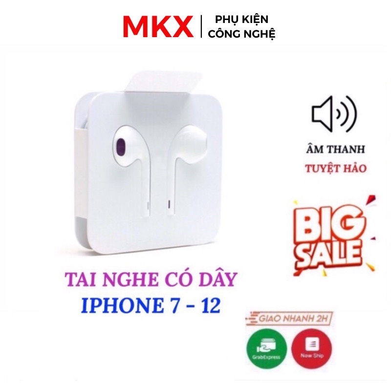 [ BH 12 tháng ] TAI NGHE IP 7/8/X có mic đàm thoại tự động bắt bluetooth dùng cho 6/7/8 plus/X/Xs Max/11 pro max