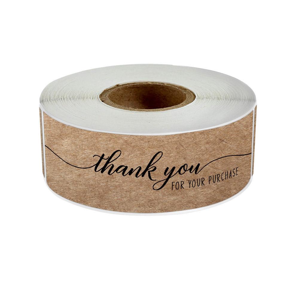 Cuộn 120 Miếng Dán Trang Trí Bao Thư In Chữ Thank You For Your Order