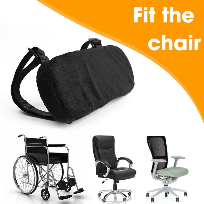 1 Gối Đệm Khuỷu Tay Bằng Cao Su Non Màu Đen Thoải Mái Cho Ghế Văn Phòng/Nhà Ở