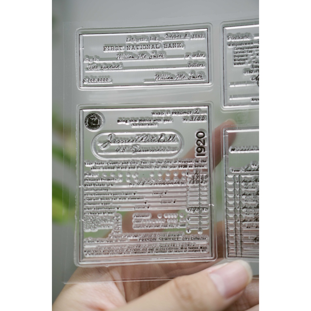 Con dấu Clear stamp - mẫu ticket