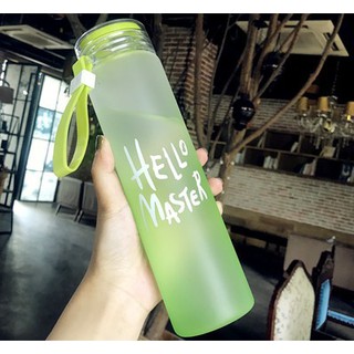 (Flash sale) Bình Thủy Tinh Dây Xách Hello Master 450ml