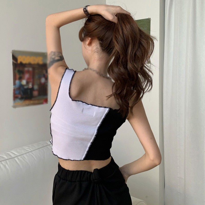 Áo Hai Dây Phối Màu Thời Trang Nữ Tính