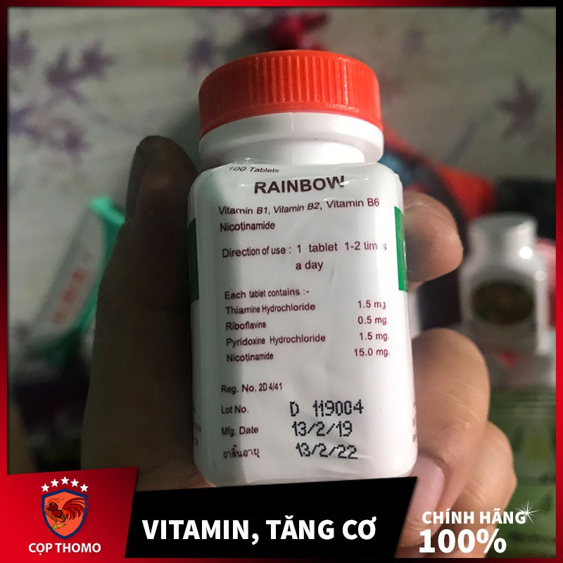 Vitamin cho gà đá RainBow giúp gà tăng cơ bắp vô chế độ đá