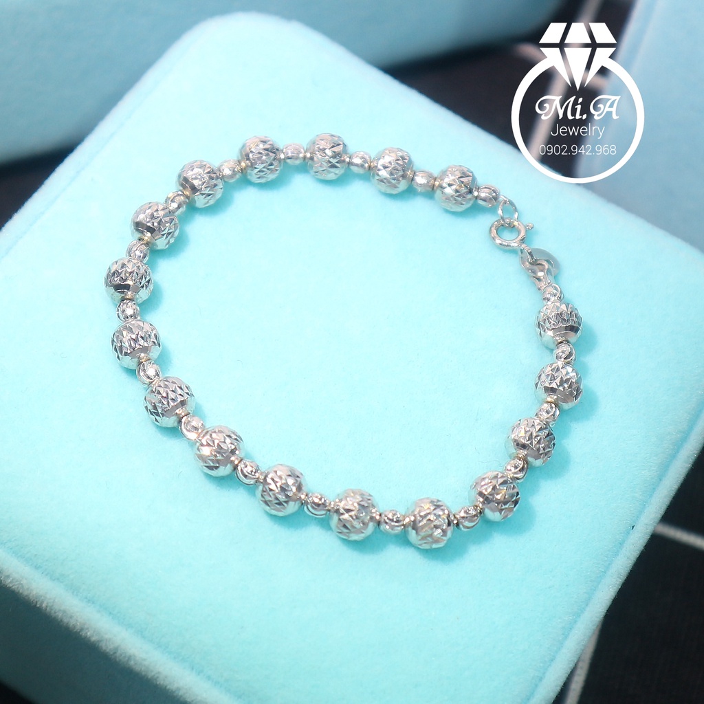 Lắc tay nữ bạc Ý S925 MiASJ hạt bi móc máy sang trọng, thanh lịch L0004/L0005