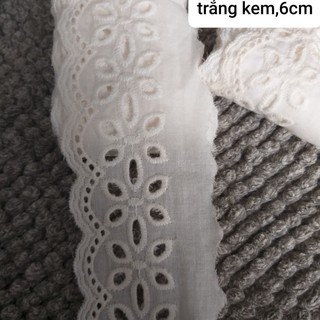 Ren thô boi, màu trắng kem , size 6cm.