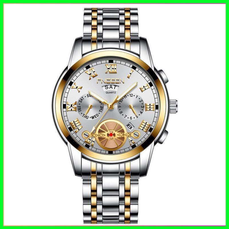 [ Đồng Hồ Nam ] ĐỒNG HỒ NAM FNGEEN CHÍNH HÃNG DÂY THÉP CHẠY 2 LỊCH (TẶNG KÈM HỘP VÀ PIN DỰ PHÒNG) [ Đồng Hồ Nam Cao Cấp] | BigBuy360 - bigbuy360.vn
