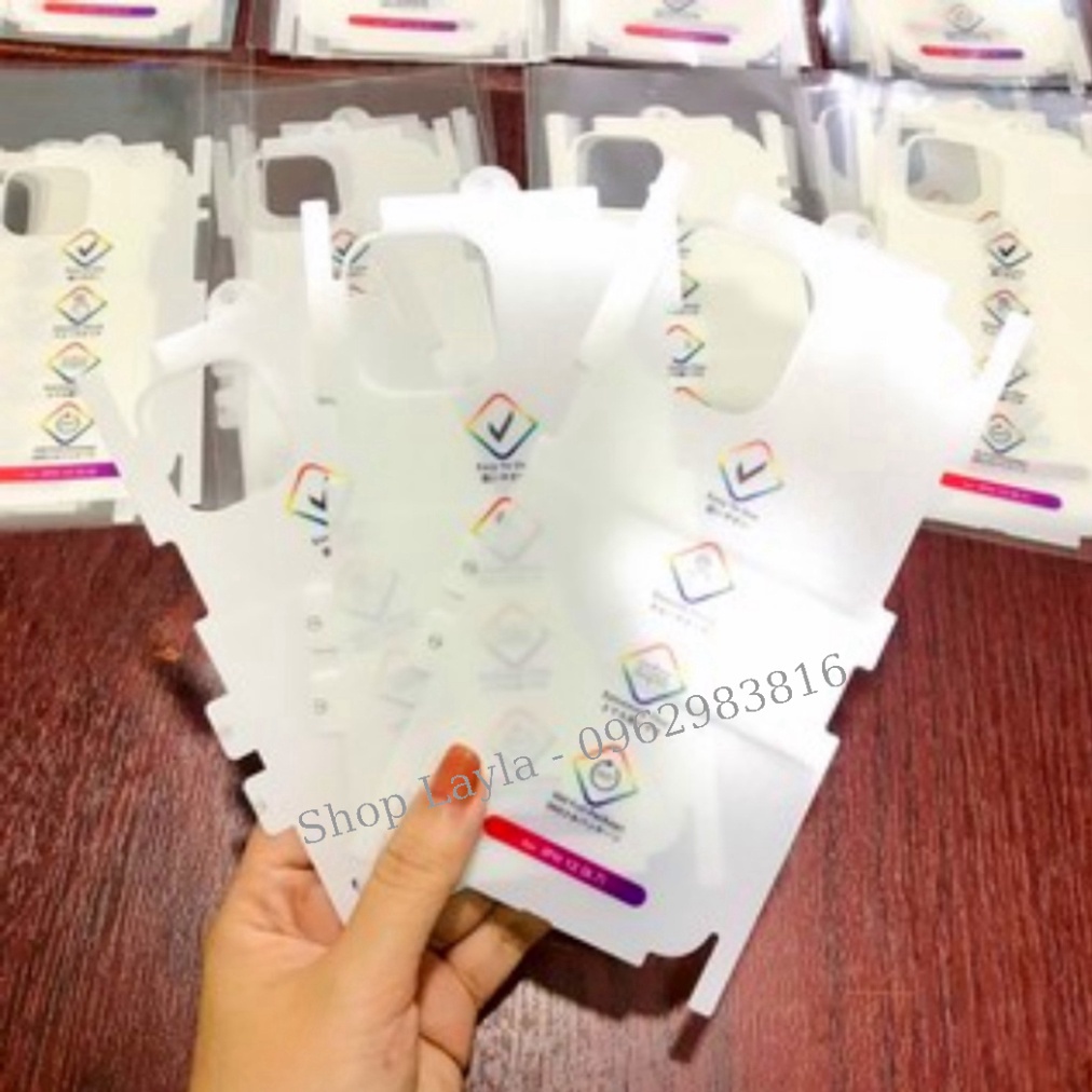 Miếng dán mặt lưng cho Iphone từ 7Plus/8Plus/X/Xr/Xs max/11ProMax/12ProMax/13ProMax-Full màn hình-Chống trày