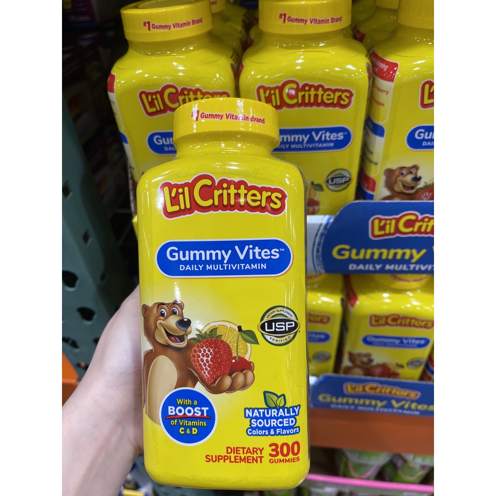 Kẹo Dẻo Trẻ Em L'il Critters Bổ Sung Đa Vitamin Mỗi Ngày 300v - L'il Critters Gummy Vites Daily Multivitamin