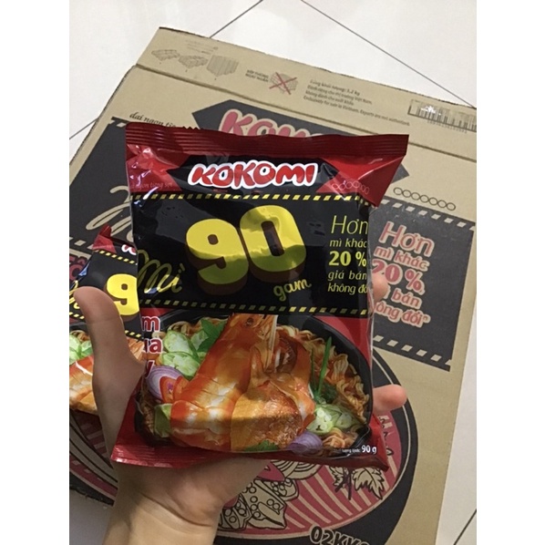 Mì ăn liền - Mì tôm KOKOMI cỡ đại 90g chua cay siêu ngon - loại Mì tôm chua cay