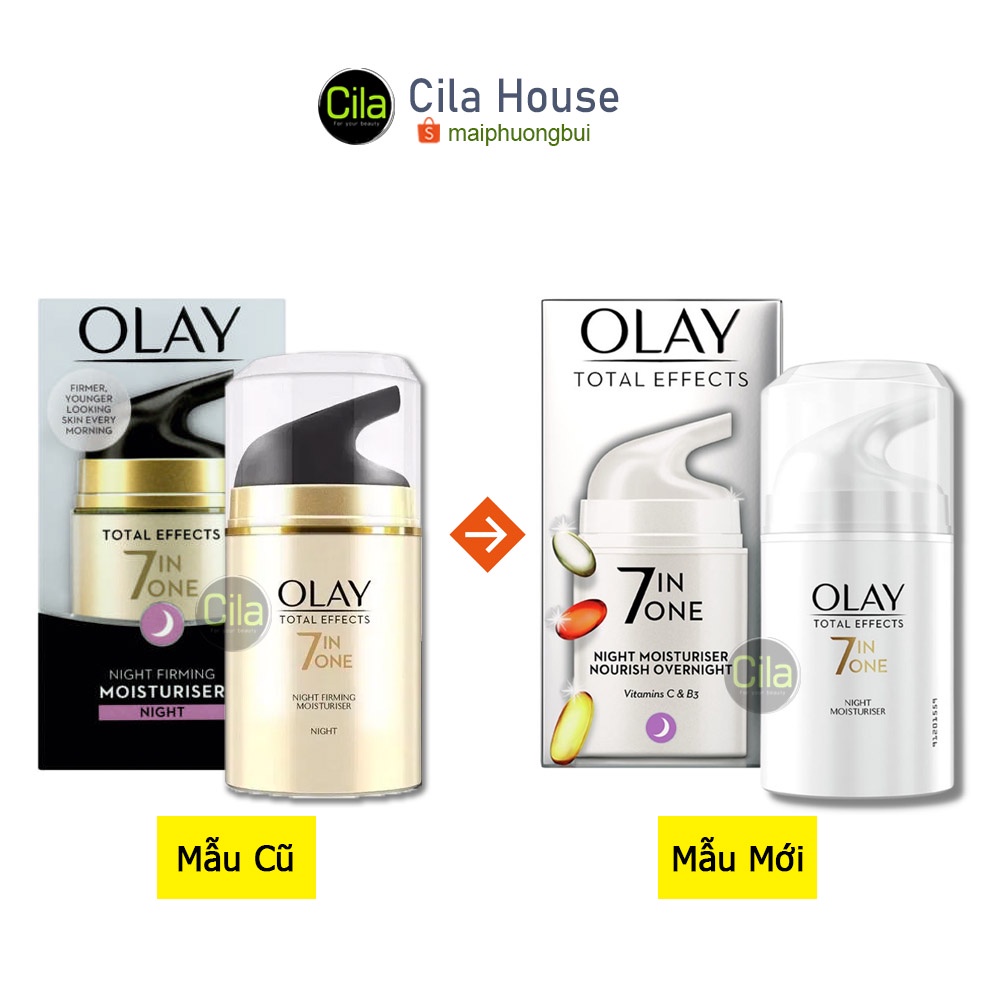 [Bản nội địa UK] Kem dưỡng Olay Total Effects 7in1 ban đêm mẫu mới - Cila House