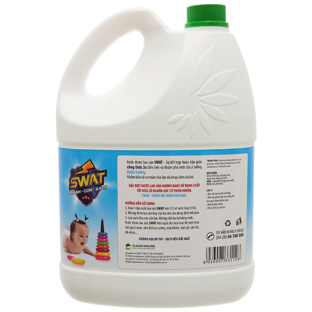 Nước Lau Sàn Siêu Đậm Đặc SWAT Baby 4Kg