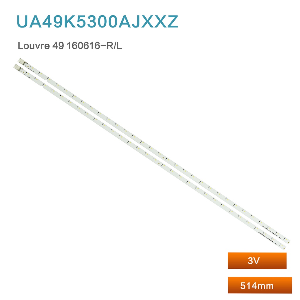 Bộ 2 Đèn Nền 49inch Samsung UA49K5300AG, UA49K5300AGXXP Mới Cắm Và Chạy