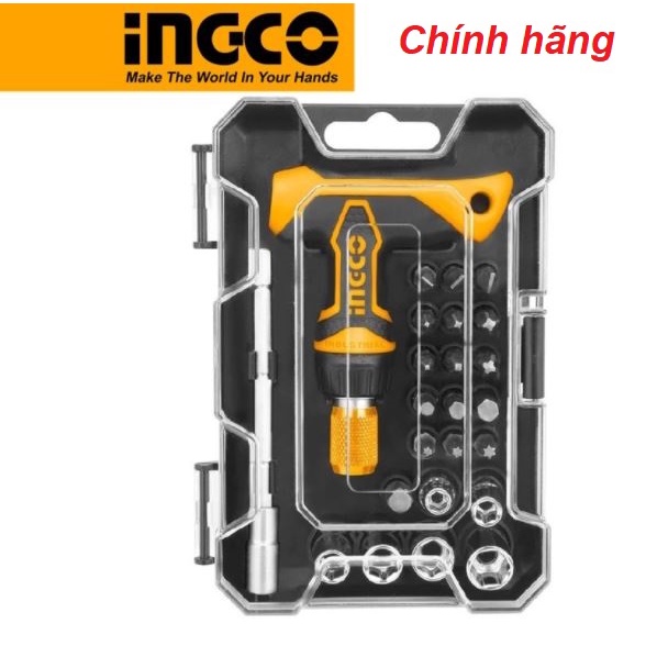 ĐỒ NGHỀ INGCO Bộ 18 tua vít tay cầm chữ T HKSDB0188
