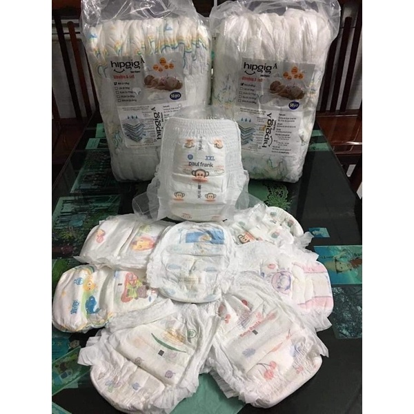 Bỉm quần Hipgig A combo 100 miếng size S M L XL XXL XXXL