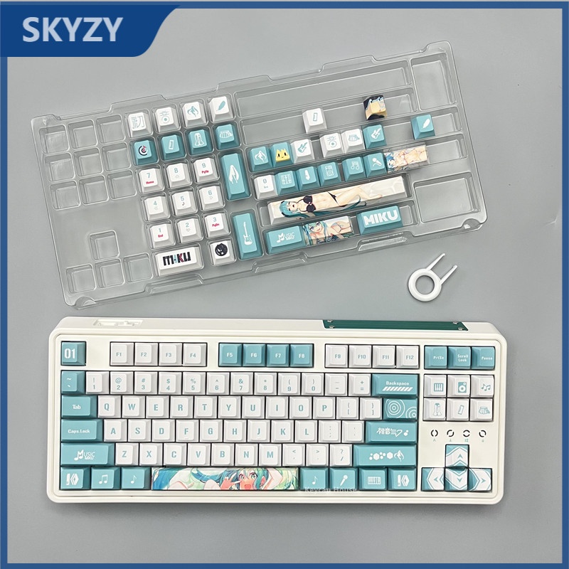 Hatsune Miku Keycap Cherry Profile miku Anime PBT Dye Sub Bàn phím cơ học Keycap