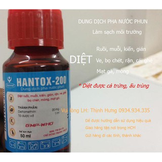 HANTOX 200 thuốc diệt ruồi, muỗi, ve, bọ chét , mạt Gà.