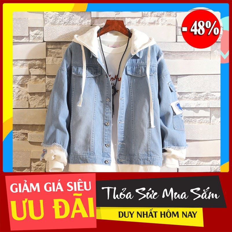 [ Big Sale ] áo khoác jean nam,khoác jean Unisex cao cấp KJC22 thời trang format