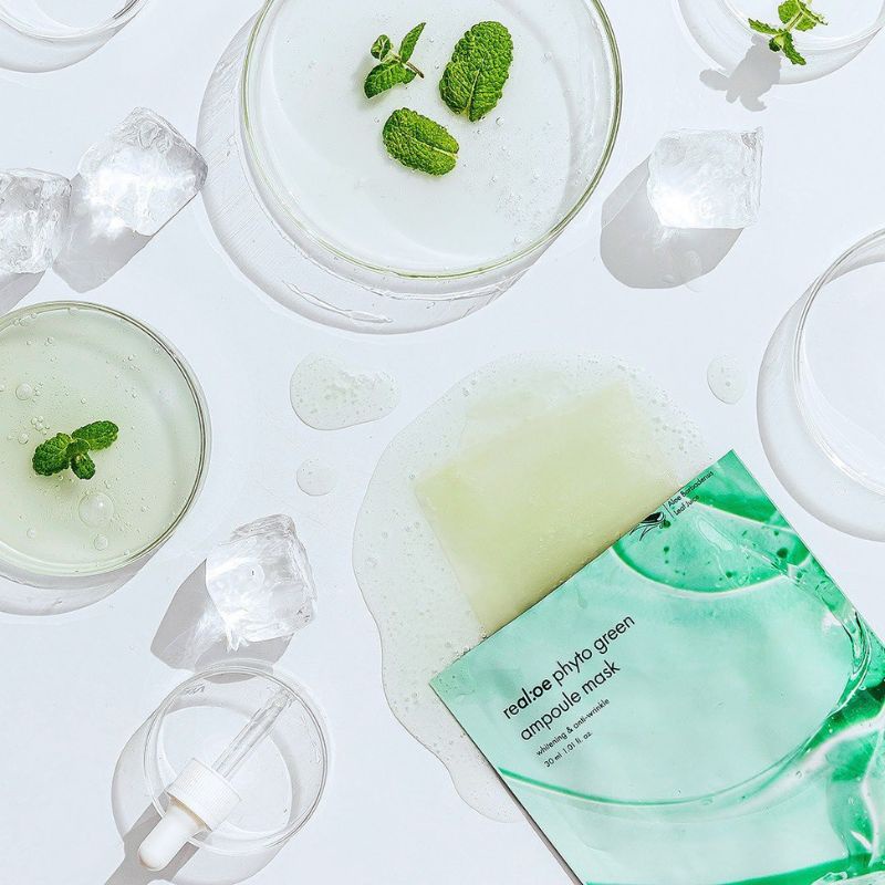 Mặt Nạ Thạch Tế Bào Gốc Lô Hội CURE Real OE Phyto Green Ampoule Mask Hộp 10 miếng