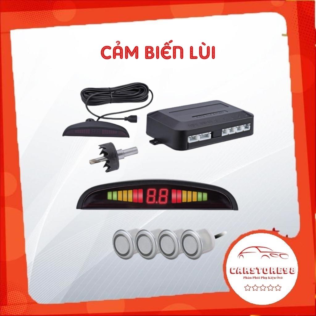 Cảm Biến Lùi 4 Mắt Loại Ngoàm Sắt 19mm Cho Ôtô Thiết Kế Viền Mỏng Chất Lượng Cao (màu đen, trắng, bạc)