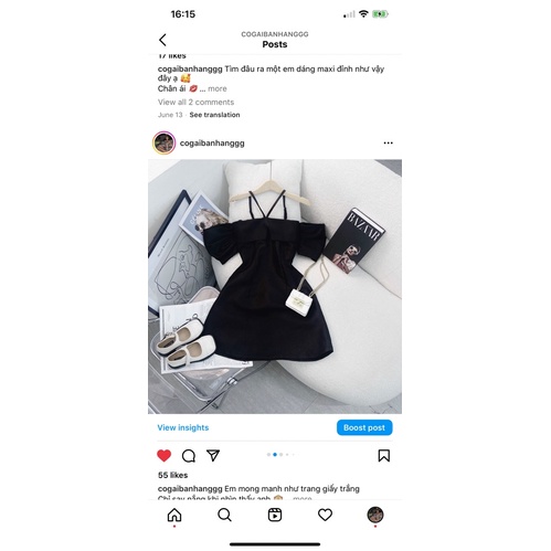 ĐẦM ĐEN TRỄ VAI