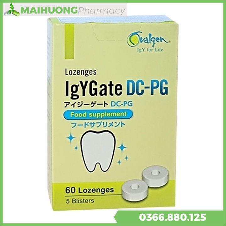 Igy Gate DC-PG Whit hộp 60 viên, Giúp bảo vệ răng , Giảm nguy cơ sâu răng , viêm nướu .
