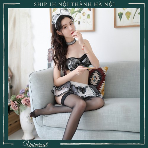 Cosplay Cô Thỏ Hầu Gái Dễ Thương Siêu Gợi Cảm - Đồ lót Bikini UNIVERSALXXX - DNS01
